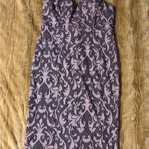 Hot Gal Strapless Black and Pink Lace Dress